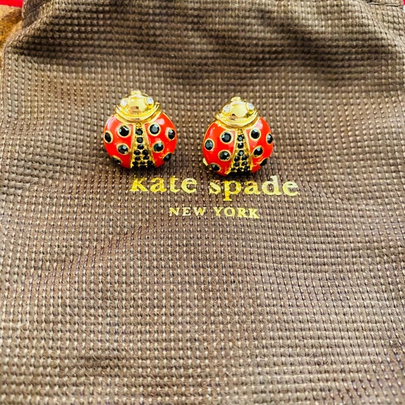 kate spade Jewelry - Kate Spade ♠️ Lady Bug ❤️Earrings EUC NWOT